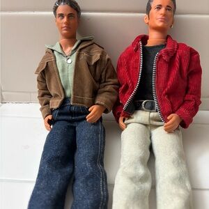 Pair of Fashionable Male Dolls with Jackets
